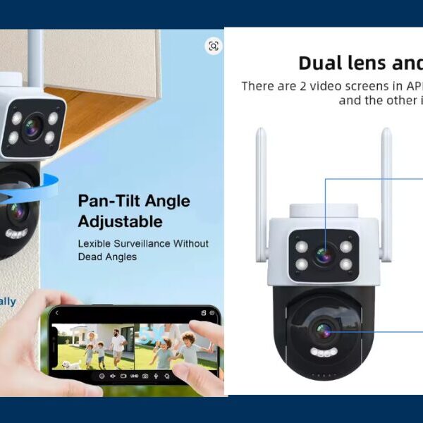 Dual Tuya WiFi cámara de seguridad PTZ exterior